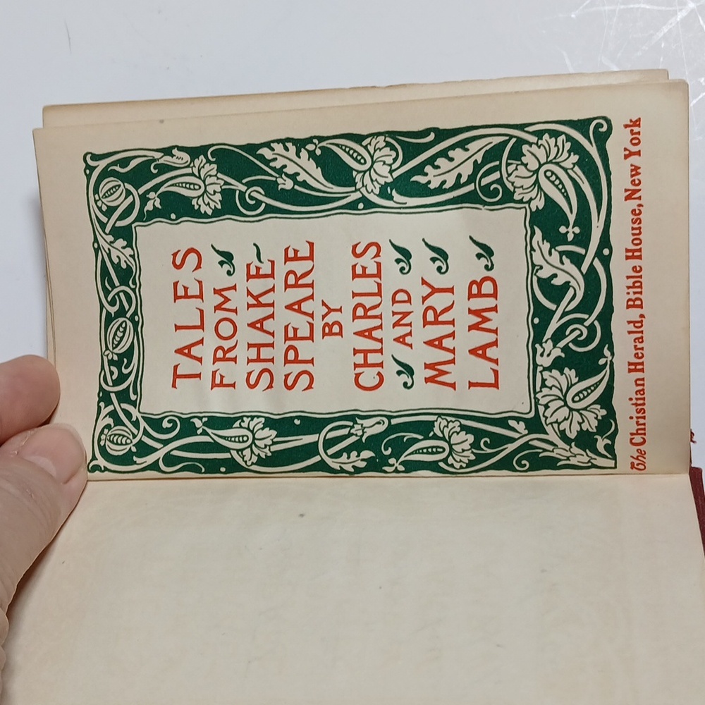 📚 Antique 1906 Tales From Shakespeare Gilded Maroon Hardcover Book